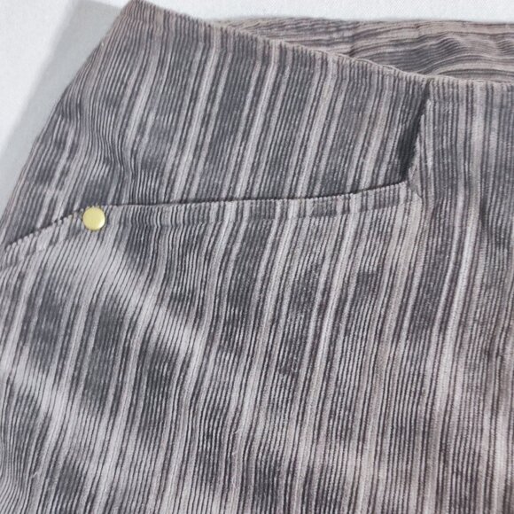 Abbie Mags corduroy pants women's size 12 brown stripes pattern straight leg - Picture 7 of 12